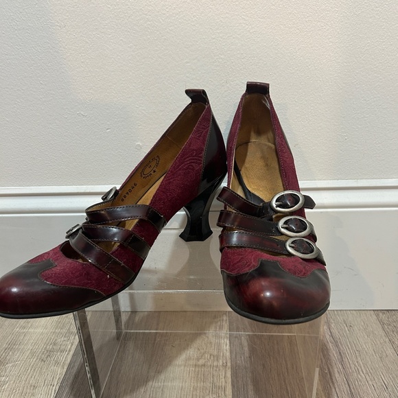 John Fluevog The Ruben an Elegant Burgundy  Shoes Size 9 - Picture 4 of 8